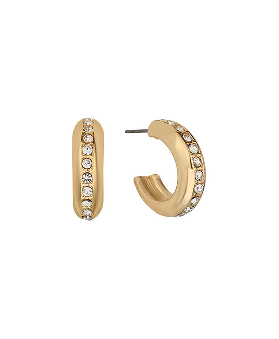 20mm Metal Pave Hoop Earring