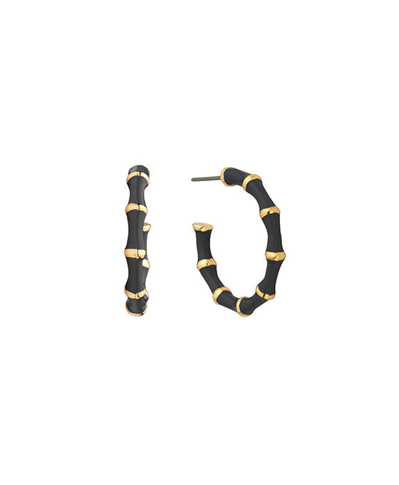 25mm Epoxy Bamboo Hoop Earring