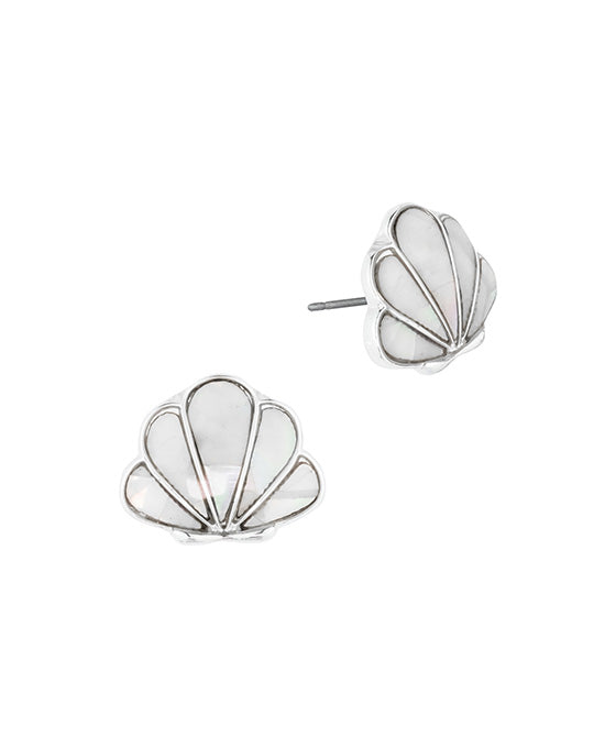 Shell & Metal Shell Shape Post Earring