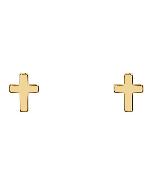 14KT  Gold Dipped Cross Earring