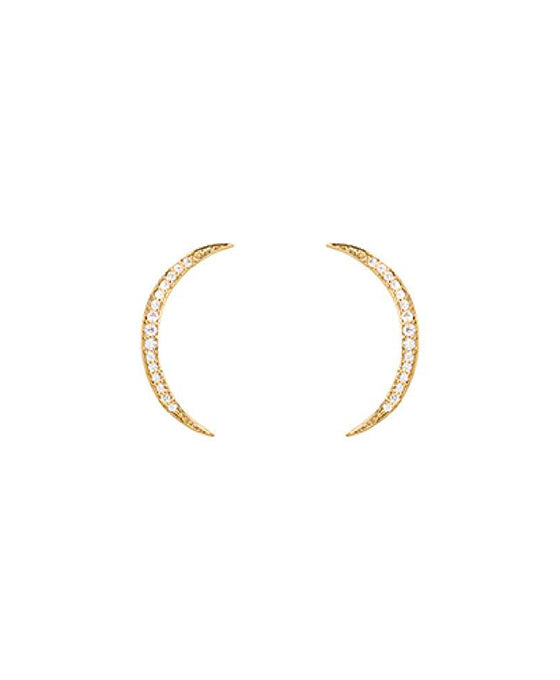 14KT Gold Dipped Crescent Earring