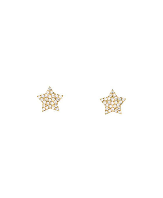 14KT Gold Dipped Star Cubic Earring