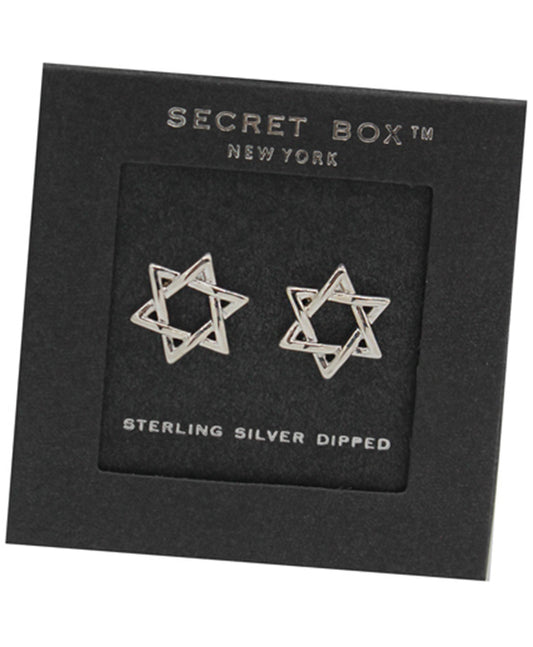 Dipped Star of David Stud Earring