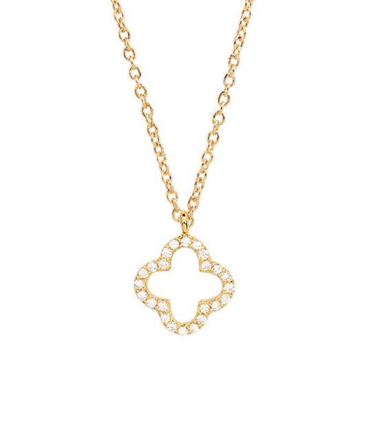 14KT Gold Dipped Clover Necklace