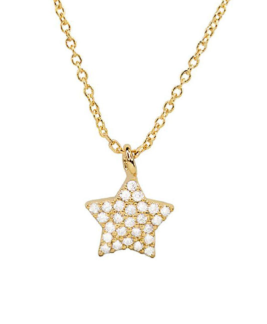 14KT Gold Dipped CZ Star Necklace