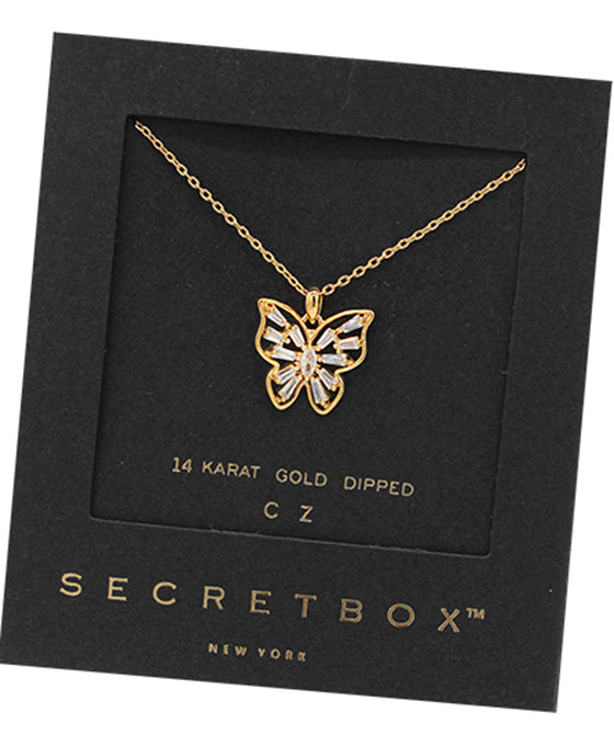 14K Gold Dipped Butterfly Necklace