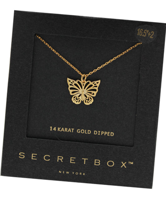 14K Gold Dipped Butterfly Necklace