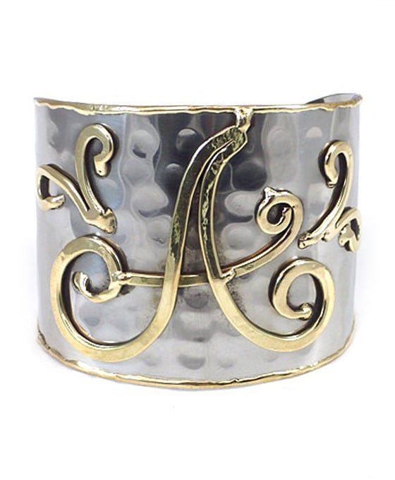 Monogram Initial Cuff