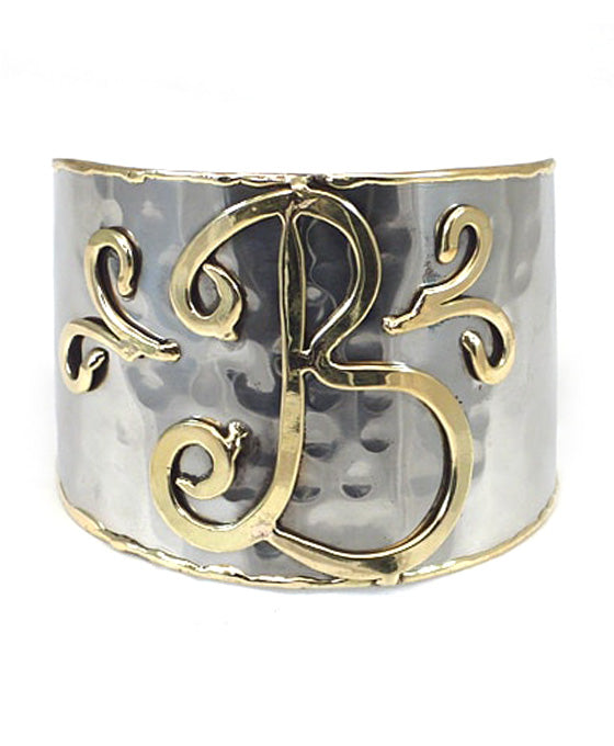 Monogram Initial Cuff