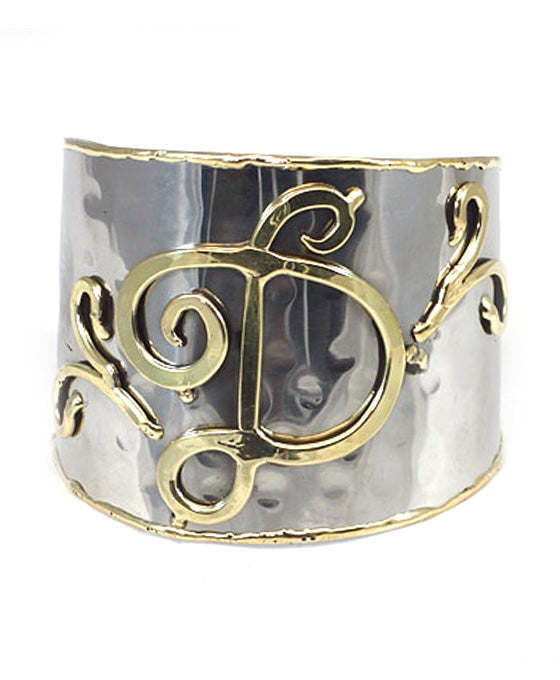 Monogram Initial Cuff