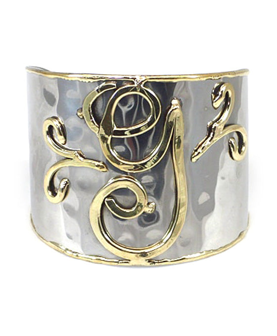 Monogram Initial Cuff