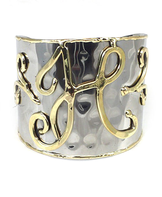 Monogram Initial Cuff