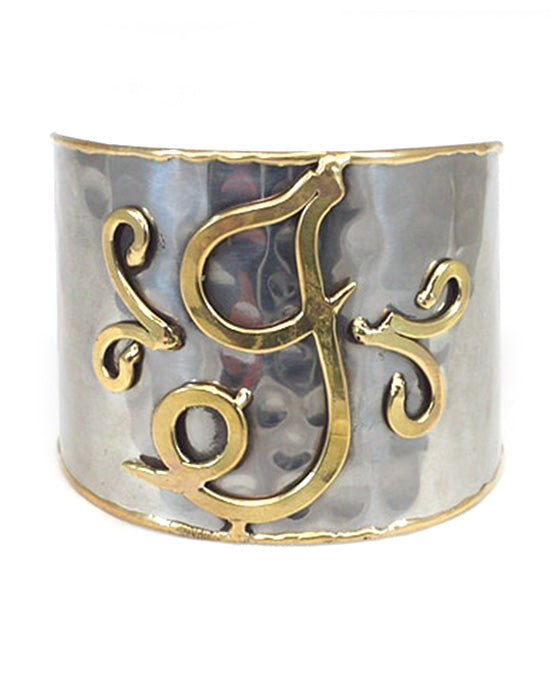 Monogram Initial Cuff