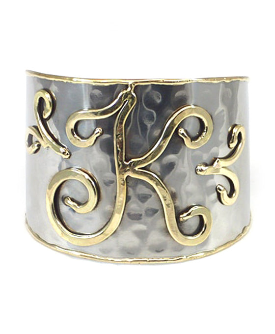 Monogram Initial Cuff