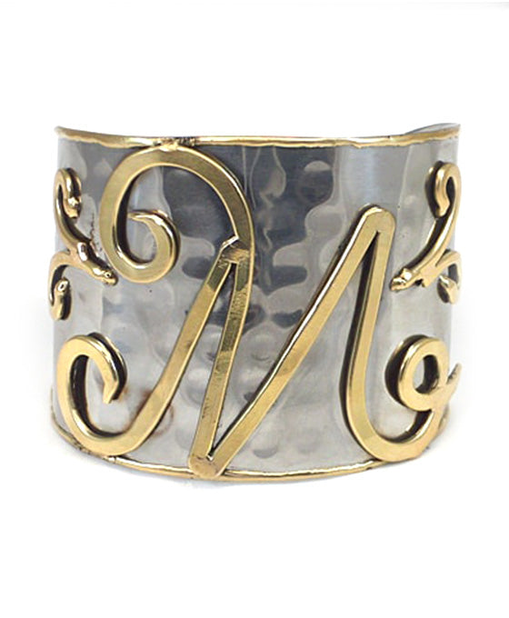 Monogram Initial Cuff