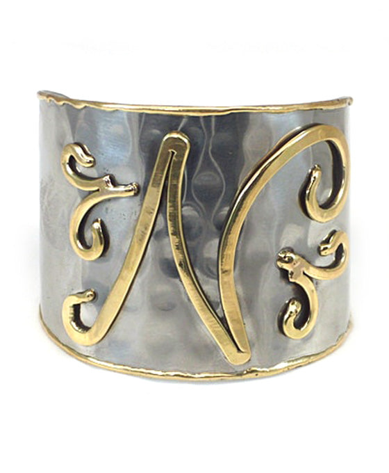 Monogram Initial Cuff