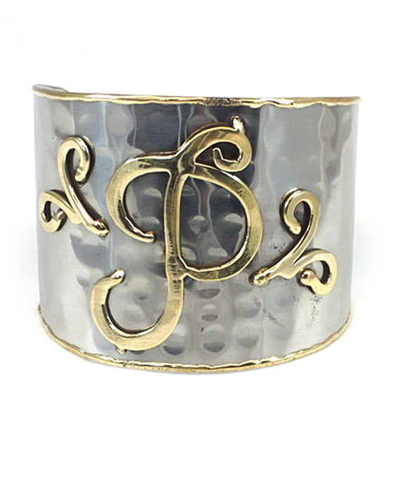 Monogram Initial Cuff