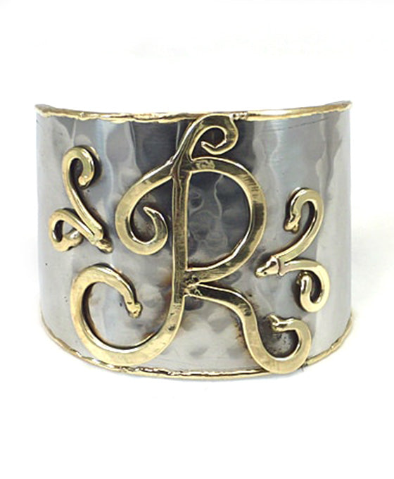 Monogram Initial Cuff