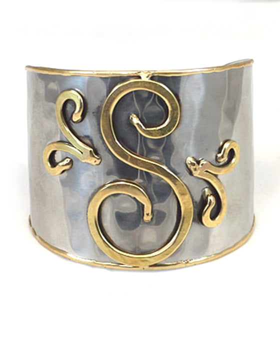 Monogram Initial Cuff