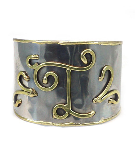 Monogram Initial Cuff