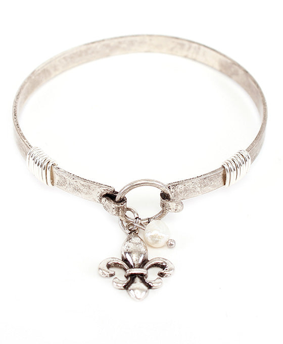 Fleur De Lis Wire Bracelet