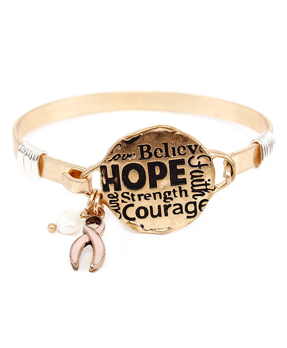 BELIEVE HOPE ..  Wire Bracelet