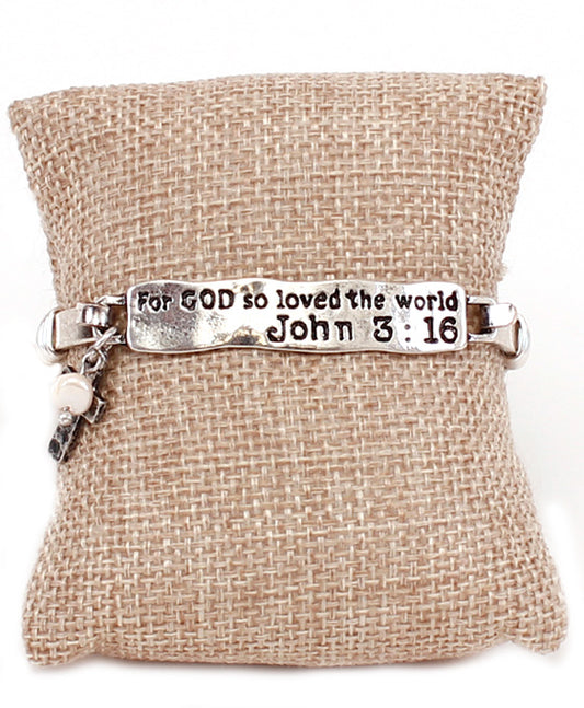 John 3:16 Bar Wire Bracelet