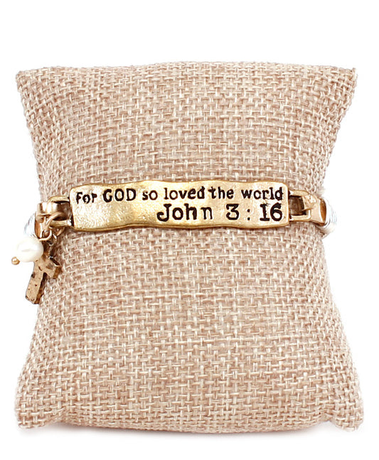 John 3:16 Bar Wire Bracelet