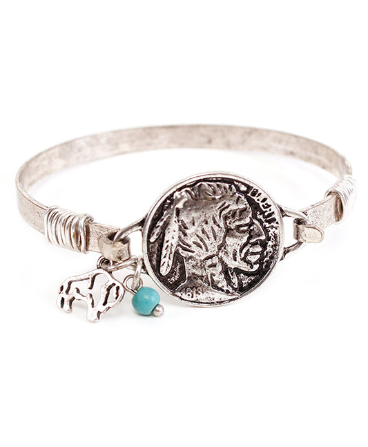 Buffalo Nickel Wire Bracelet