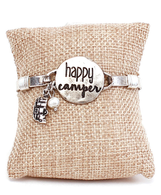 Message Bracelet -HAPPY CAMPER