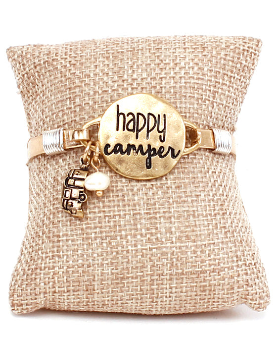 Message Bracelet -HAPPY CAMPER