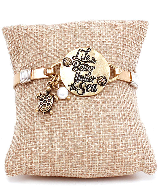 LIFE IS BETTER UNDER THE SEA Wire Bracelet