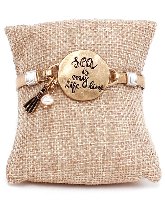 Message Bracelet - SEA IS MY LIFE LINE