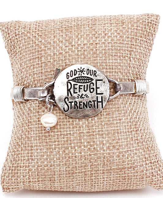 Message Bracelet - GOD IS OUR REFUGE & STRENGTH