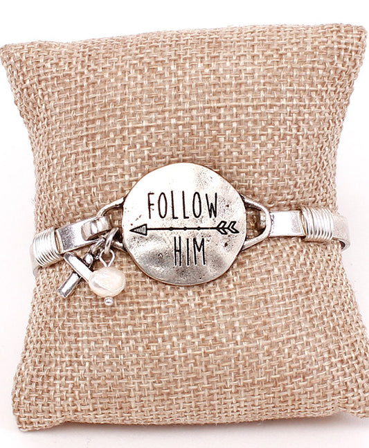 FOLLOW HIM Wire Bracelet