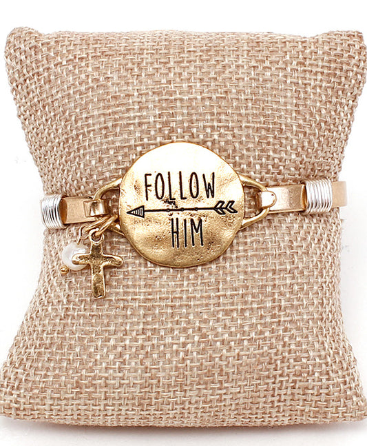 FOLLOW HIM Wire Bracelet