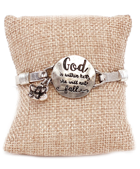 Message Bracelet - GOD IS WITHIN HER