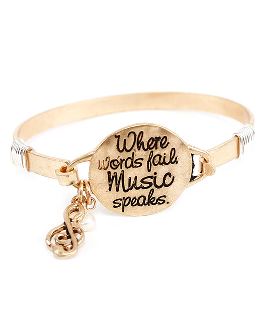 WHERE WORDS FAIL Wire Bracelet