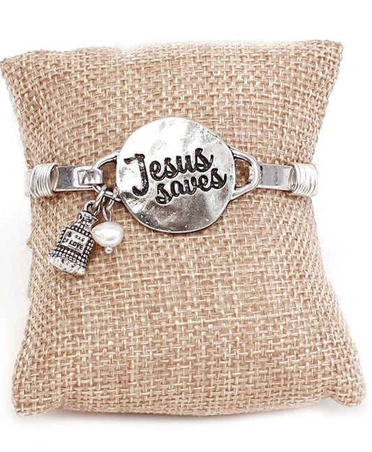 Message Bracelet - JESUS SAVES