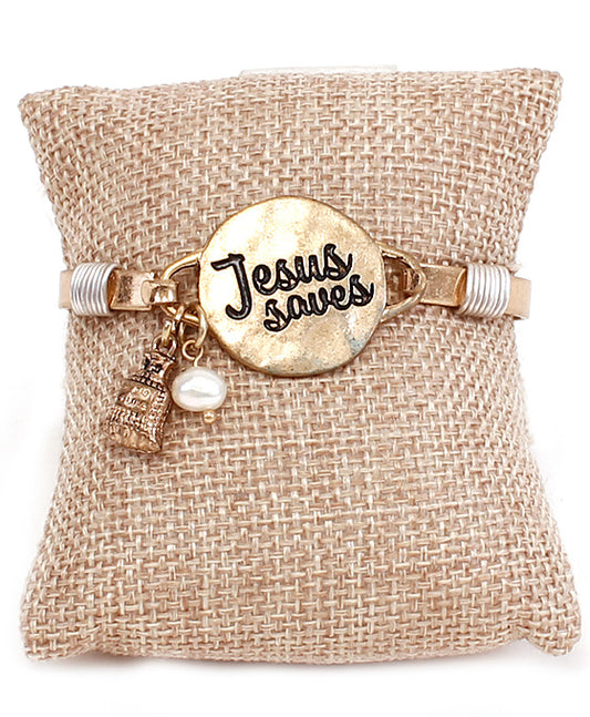 Message Bracelet - JESUS SAVES