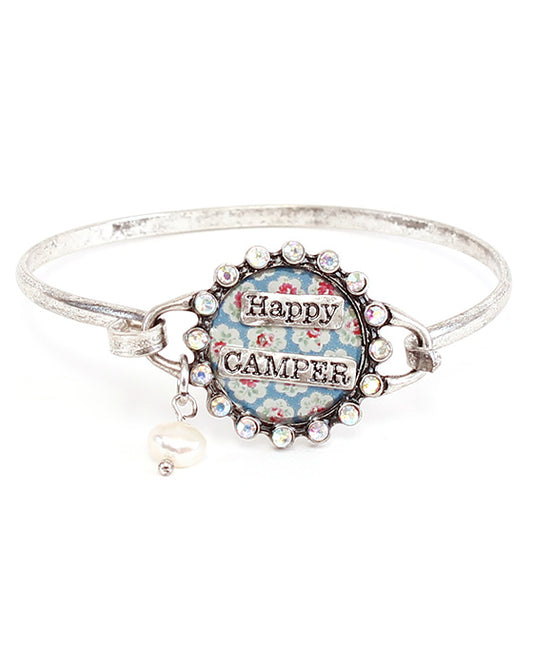 HAPPY CAMPER Floral Wire Bracelet