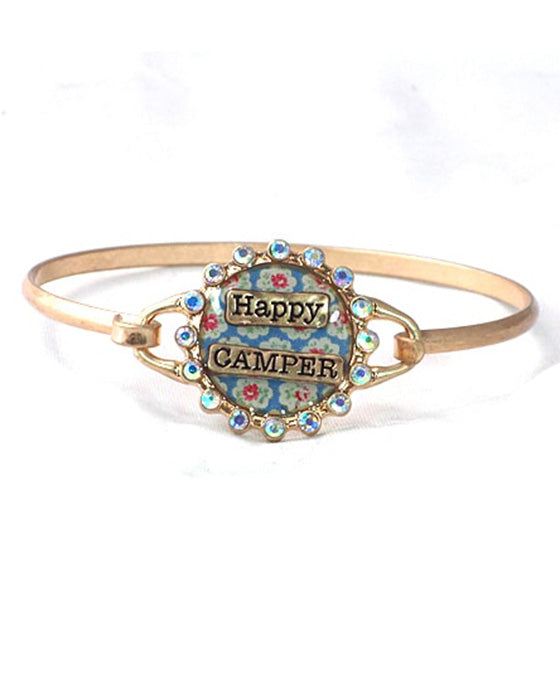 HAPPY CAMPER Floral Wire Bracelet