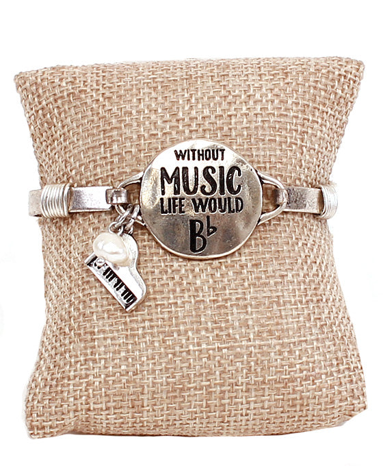 Message Bracelet - WITHOUT MUSIC LIFE