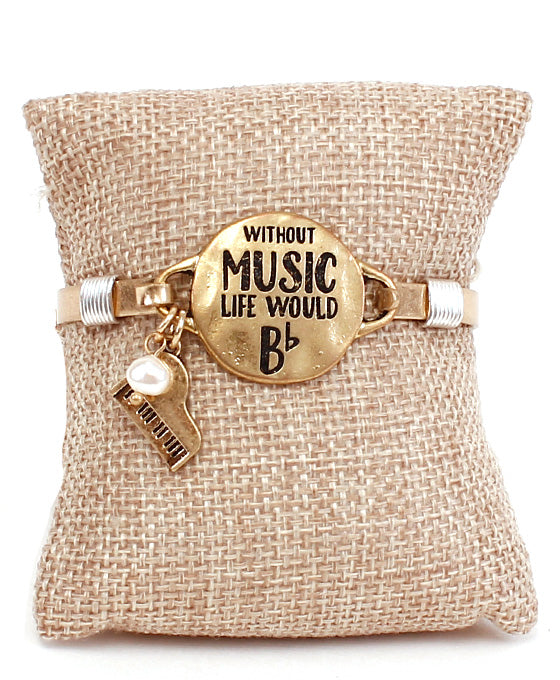 Message Bracelet - WITHOUT MUSIC LIFE