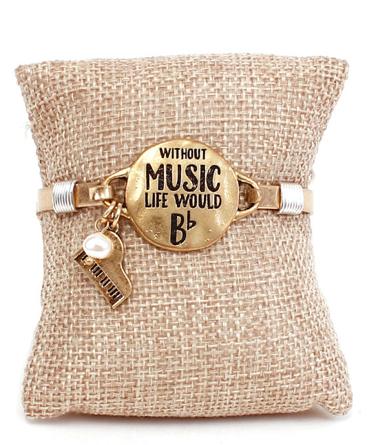 Message Bracelet - WITHOUT MUSIC LIFE