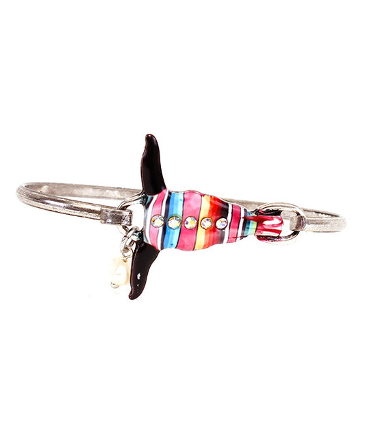 Steer Head Navajo Wire Bracelet