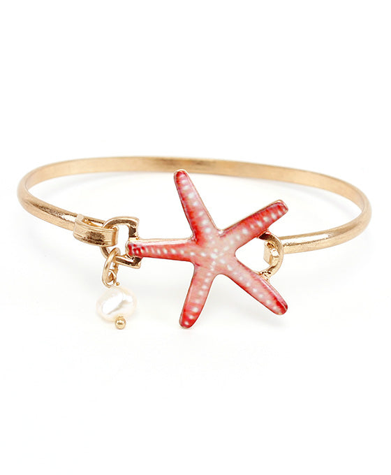 Starfish Print Wire Bracelet