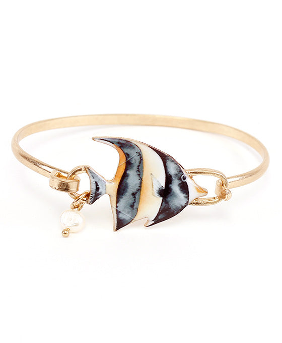 Angel Fish Print Wire Bracelet