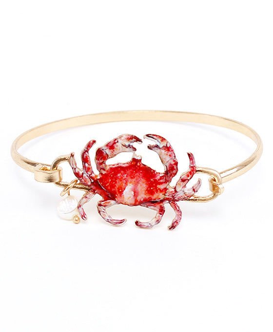 Crab Print Wire Bracelet