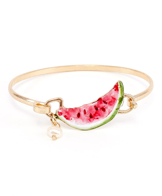 Watermelon Print Wire Bracelet